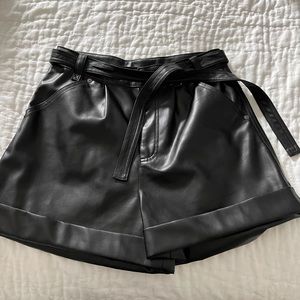 Leather shorts